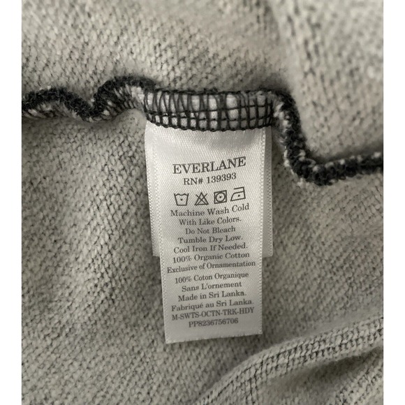 Everlane Track Hoodie Dark Gray Grey 100% Organic Cotton NWT Pocket Sweatshirt S - Picture 6 of 7